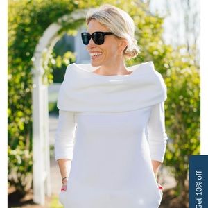 Dudley Stephen’s Cayler Cowl Neck, medium, white